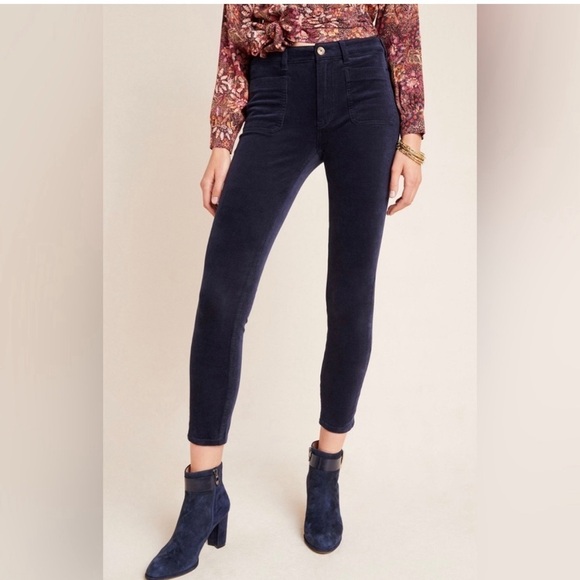 Anthropologie Pants - Pilcro by Anthropologie High-Rise Skinny Navy Corduroy Pants, Size 30